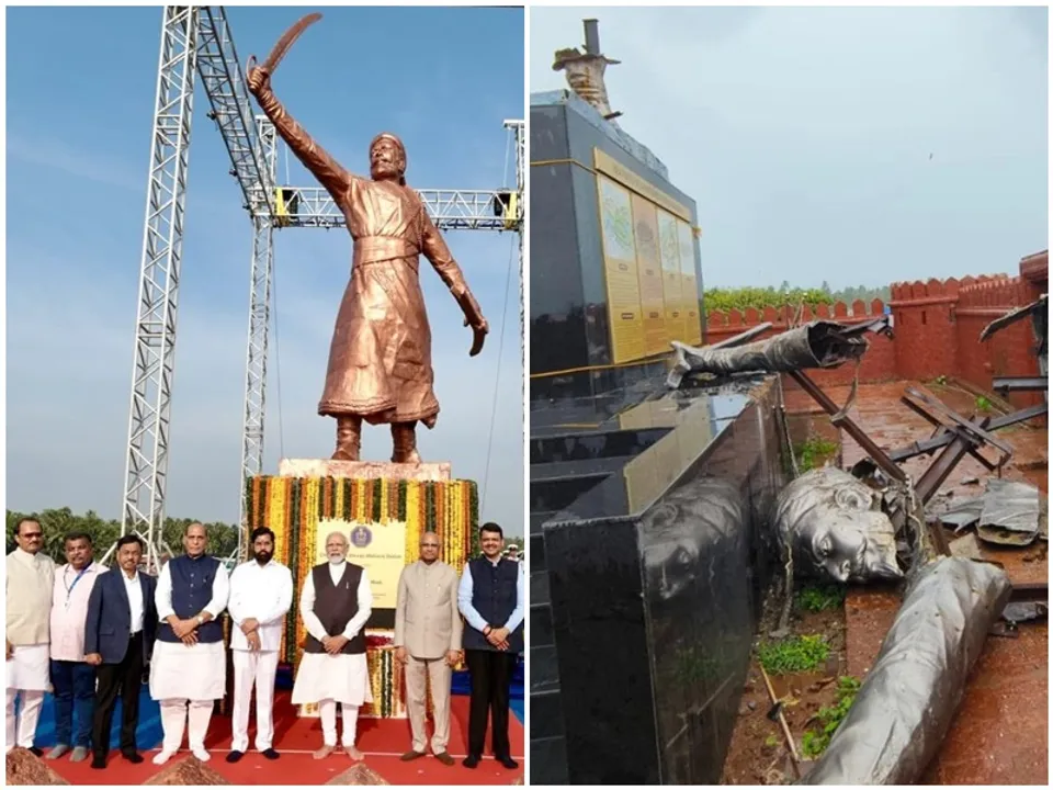  महाराष्ट्र में छत्रपति शिवाजी की प्रतिमा ढहने पर सरकार-विपक्ष आमने-सामने, जानें क्या है पूरा मामला (फोटो-सोशल मीडिया) 