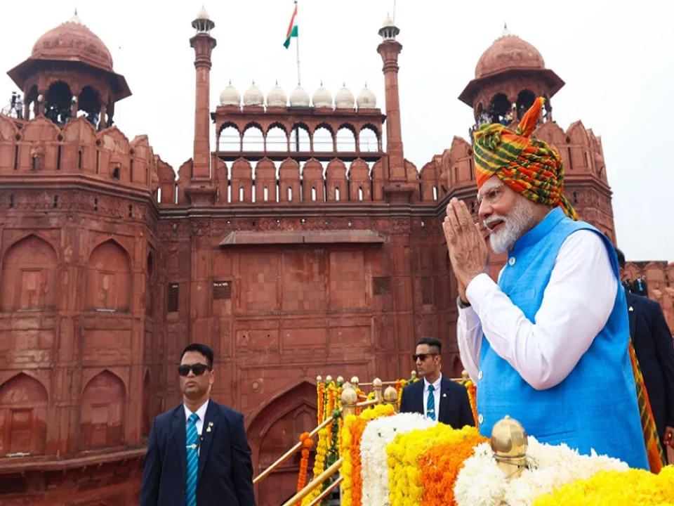  प्रधानमंत्री नरेंद्र मोदी ने 11वीं बार लाल किले से दिया भाषण (फोटो- X, 
@BJP4India) 