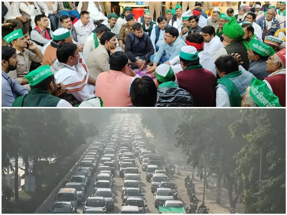  किसानों का धरना स्थगित, सात दिनों का अल्टीमेटम, दलित प्रेरणा स्थल को बनाया ठिकाना  (फोटो- IANS)
 