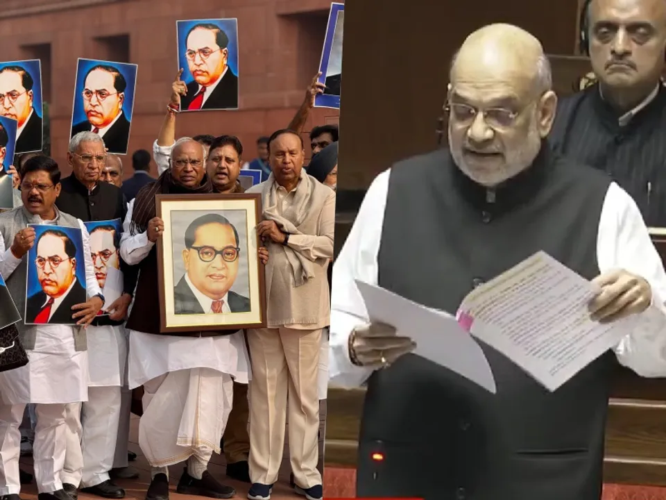  बुधवार को संसद की कार्यवाही स्थगित होने के बाद विपक्ष ने राजभवन तक विरोध मार्च निकाला। फोटोः X 