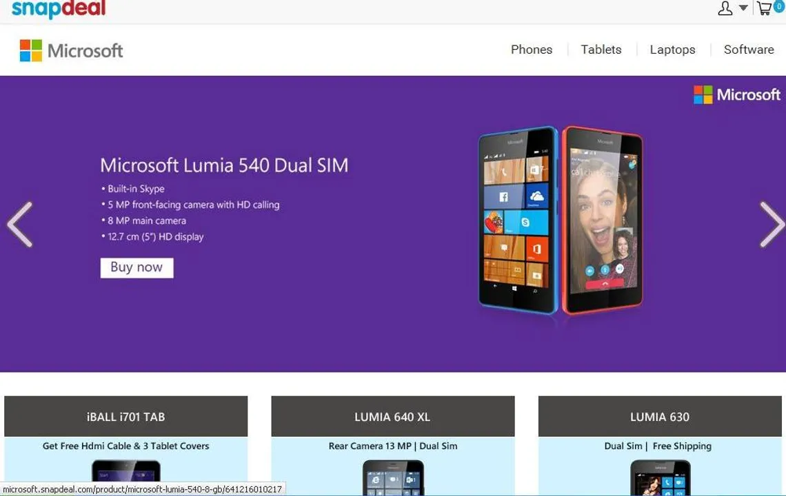 microsoft snapdeal e