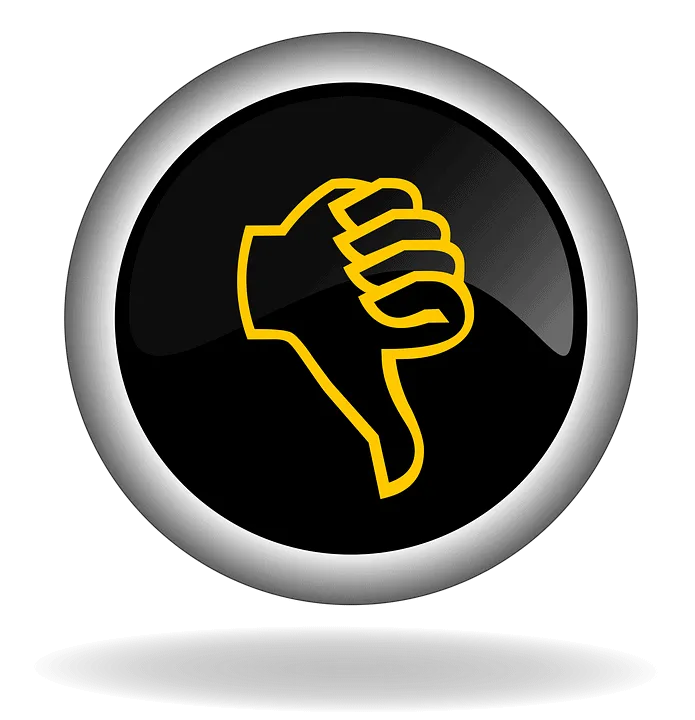 thumb down