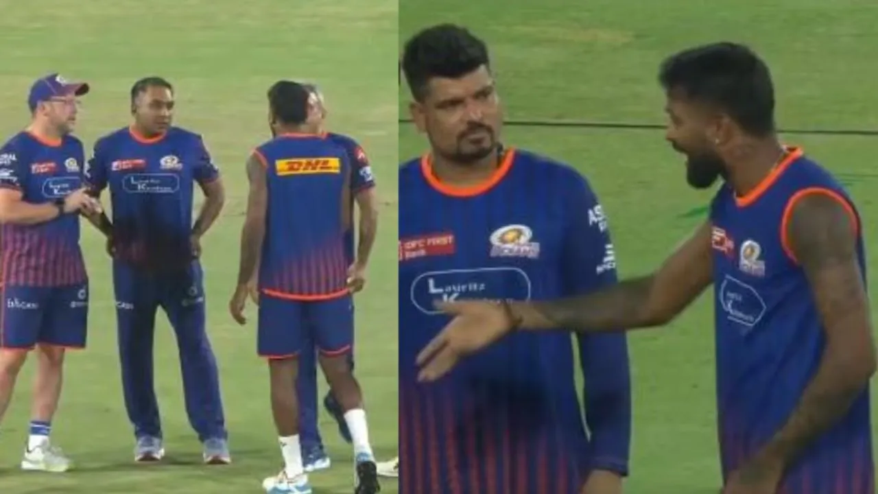 Hardik Pandya and Mahela Jayawardene Fight