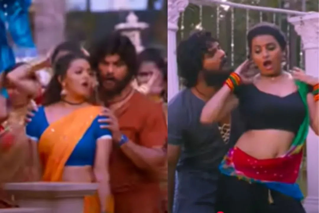 Khesari Lal Yadav dancing with Sweta Sen