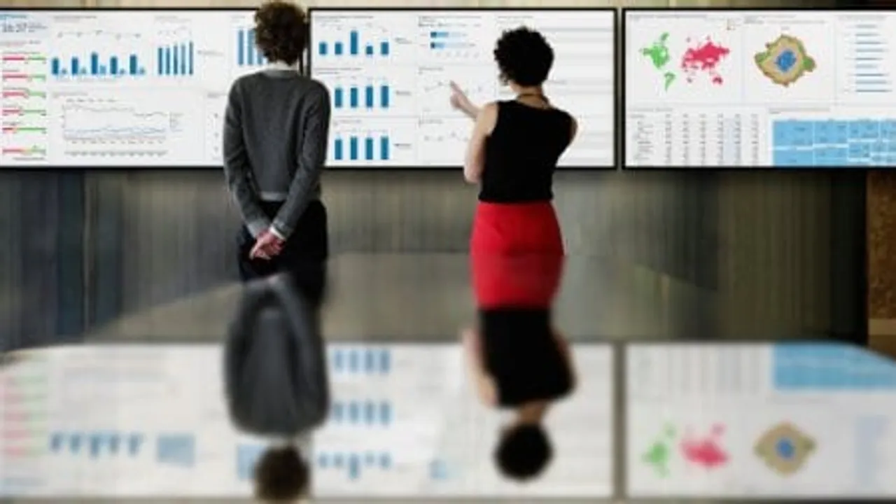 people boardroom screens