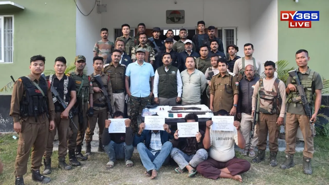  Assam: Rhino Poaching Bid in Kaziranga Foiled as 6 Arrested with Rifle and Ammunition near Gohpur