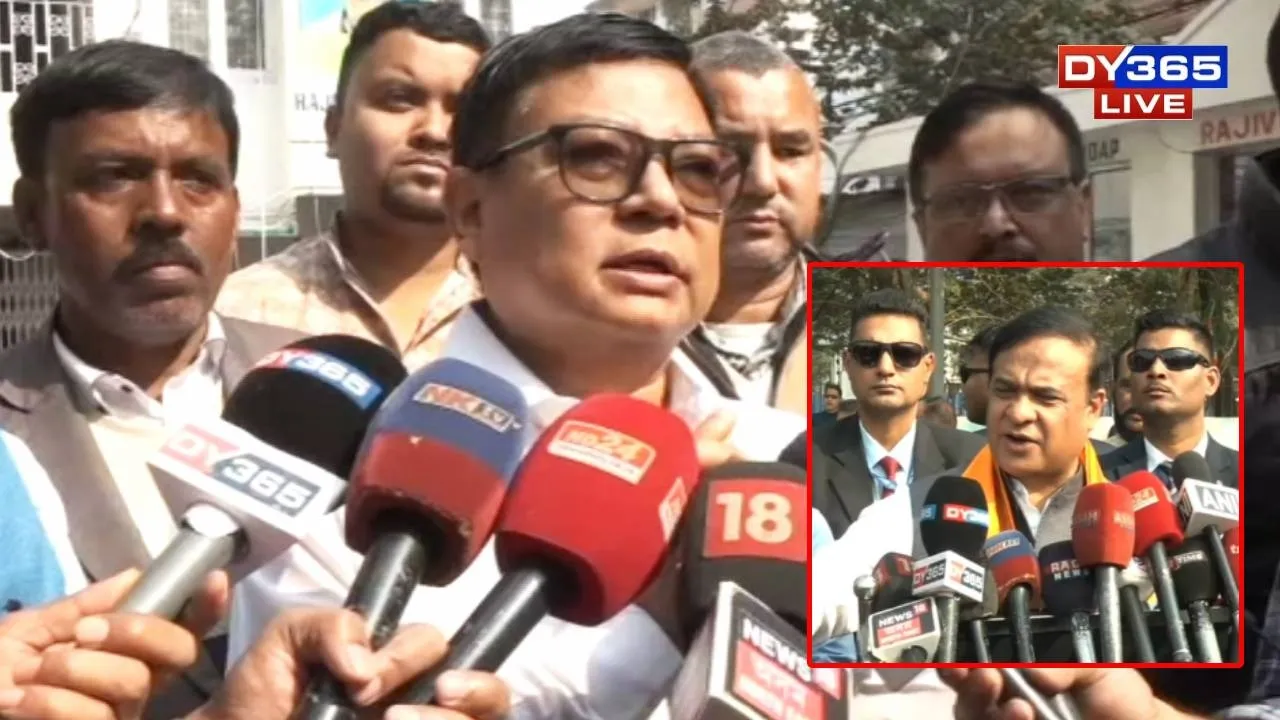  LoP Debabrata Saikia addresses the media as the party mourns the demise of senior Congress leader Golap Saikia on Wednesday 