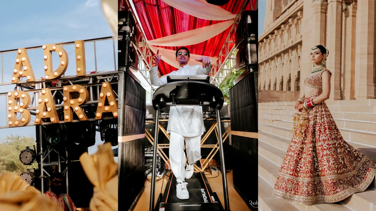 Meet Aditya Srinivasan to made a cool 'treadmill' entry to his wedding   