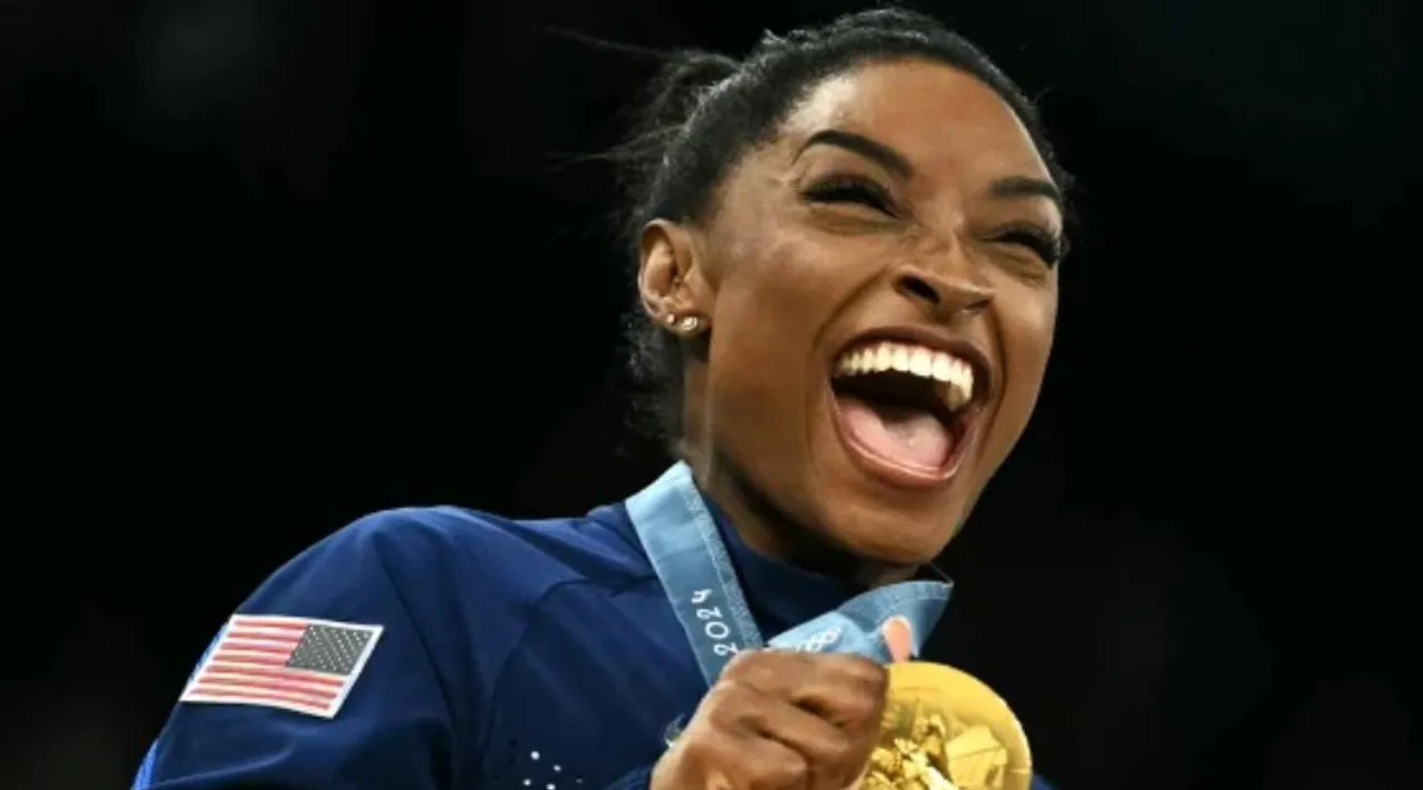 See Simone Biles React To Her Own Olympic Gold-Medal Win