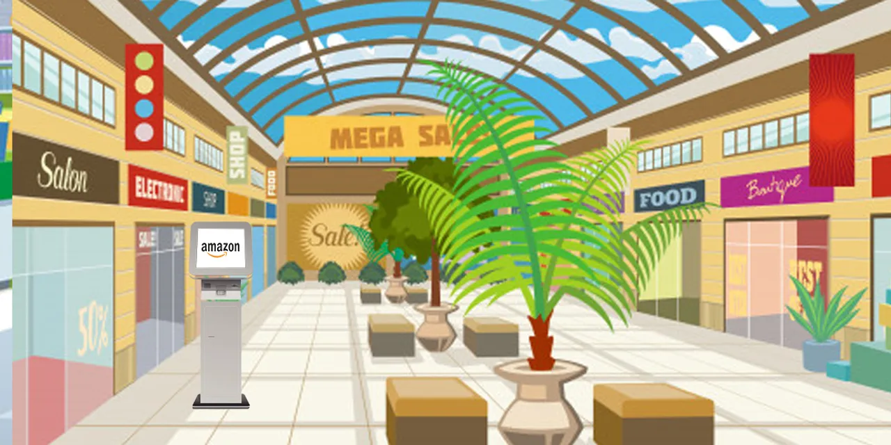 In major offline push, Amazon to roll out over 100 kiosks in malls by year end