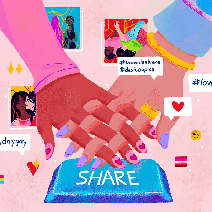 Does an overt expression of affection online have consequences for sapphic couples?