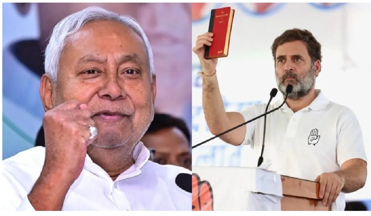 Nitish Kumar and Rahul Gandhi