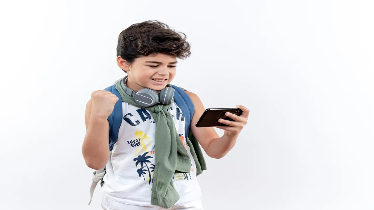 Kid Using Smartphone 