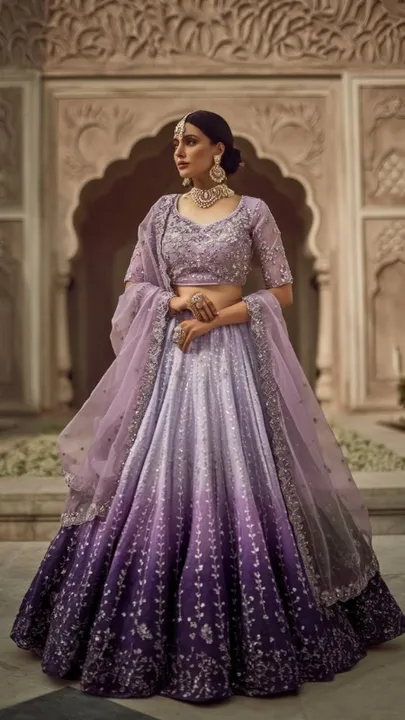 Lavender lehanga