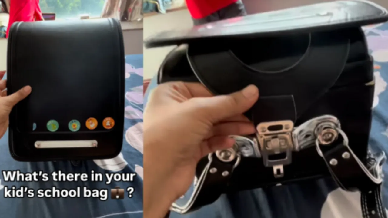 Indian Woman Shares Video Showing Unique Waterproof School Bag of Son in China