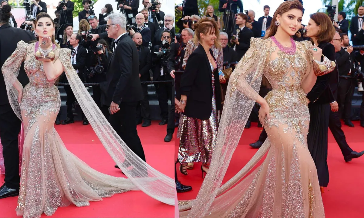 Urvashi Rautela golden Look in Cannes