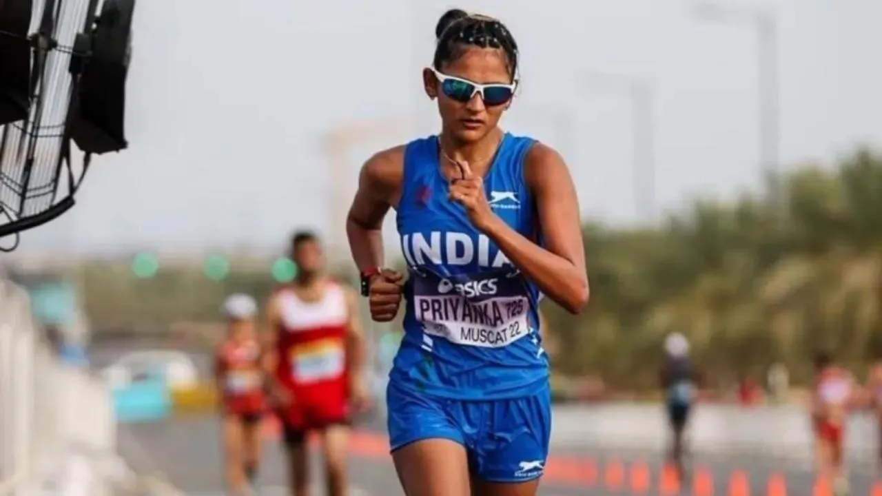 Indian Racewalker Priyanka Goswami