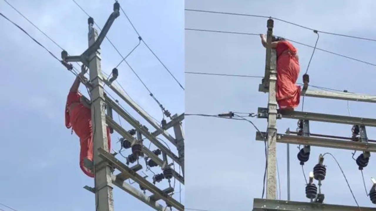 UP Woman Climbs Electric Pole After Dispute Over Extramarital Affair