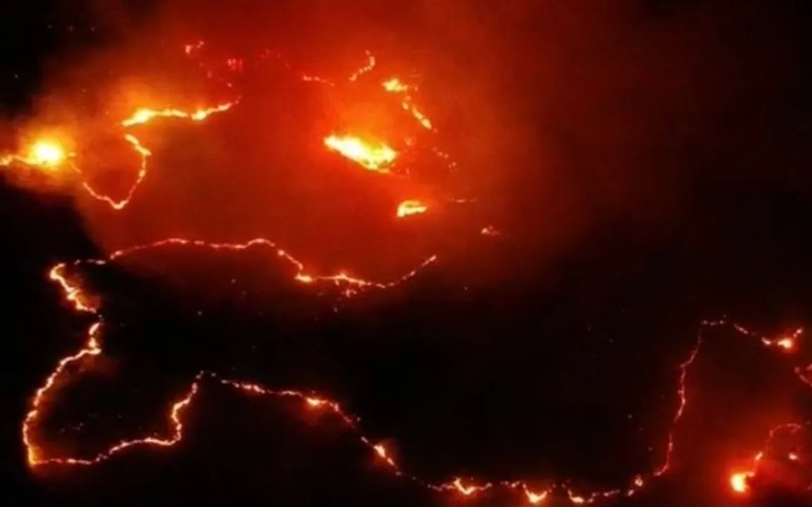 मिज़ोरम में जंगल में भीषण आग: 12 घर जलकर खाक