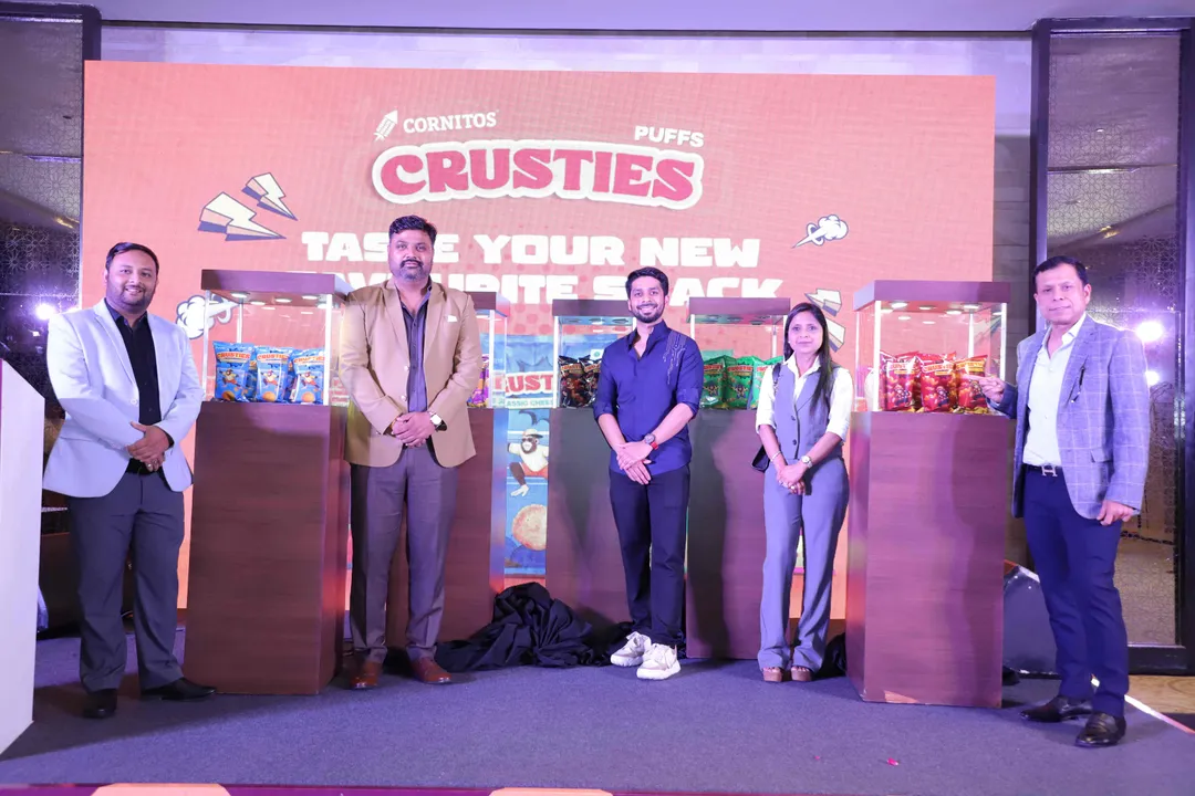 Vikram Agarwal Manisha Agarwal Shobhit Agarwal Kumar Vishal and Manoj Singh unveiled Crusties exciting flavours