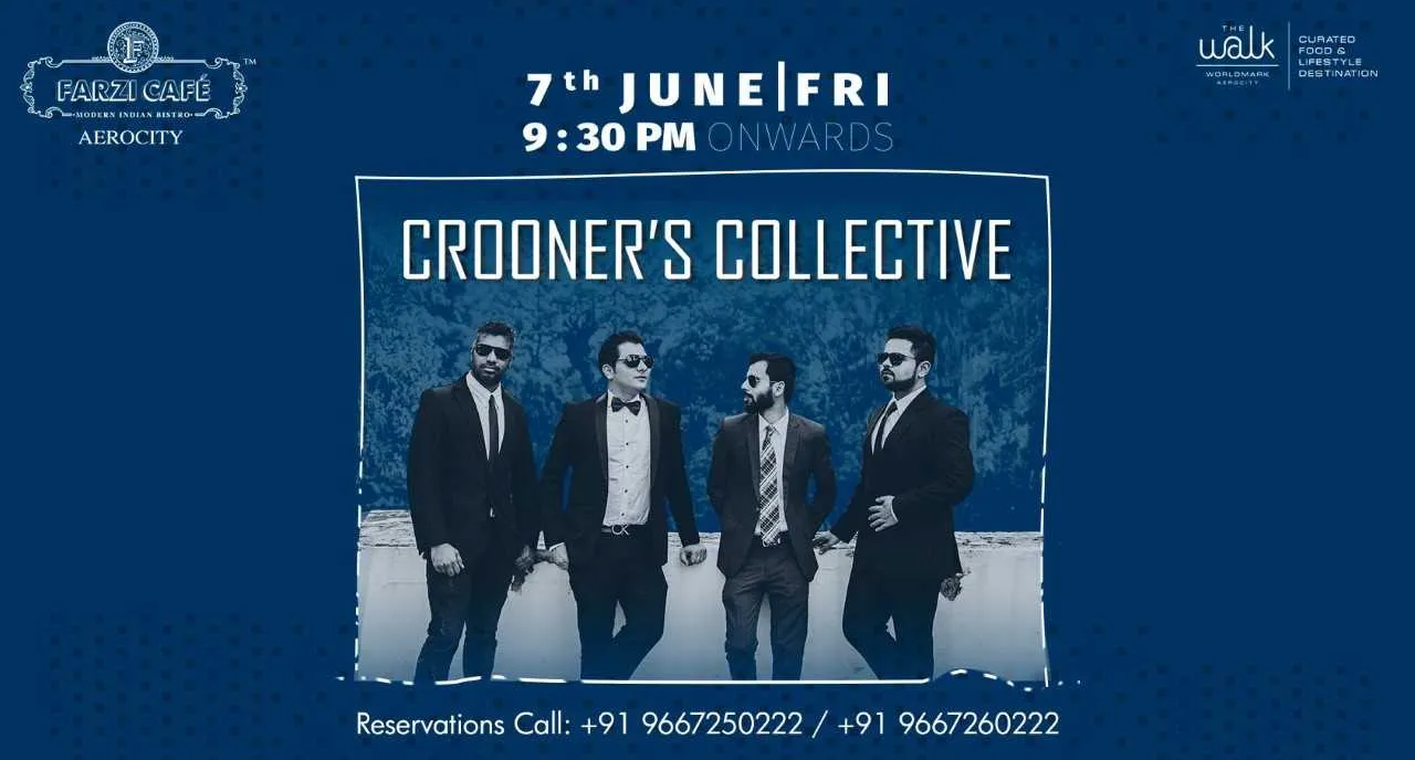 Crooners Collective performing at Farzi Cafe, Aerocity