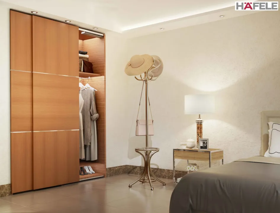 Hafele’s SLIDO F-Line42 50B wardrobe systems