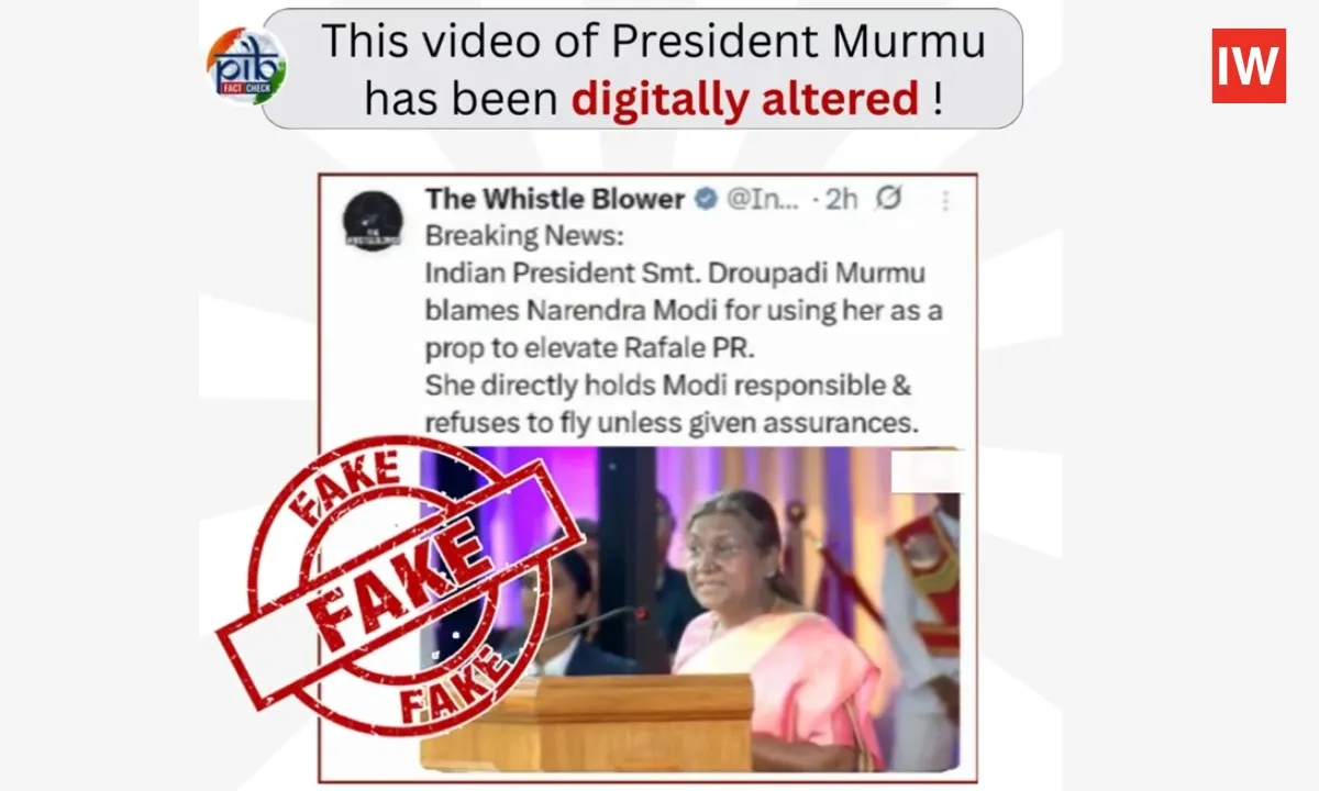  PIB Fact Check Debunks AI Video of President Murmu on PM Modi and Rafale Jets