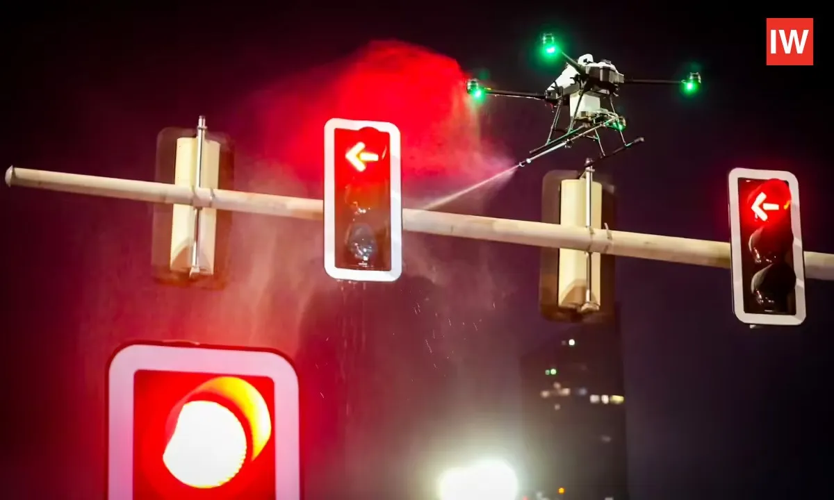  Dubai RTA Tests Smart Drones for Cleaning Traffic Signals in UAE