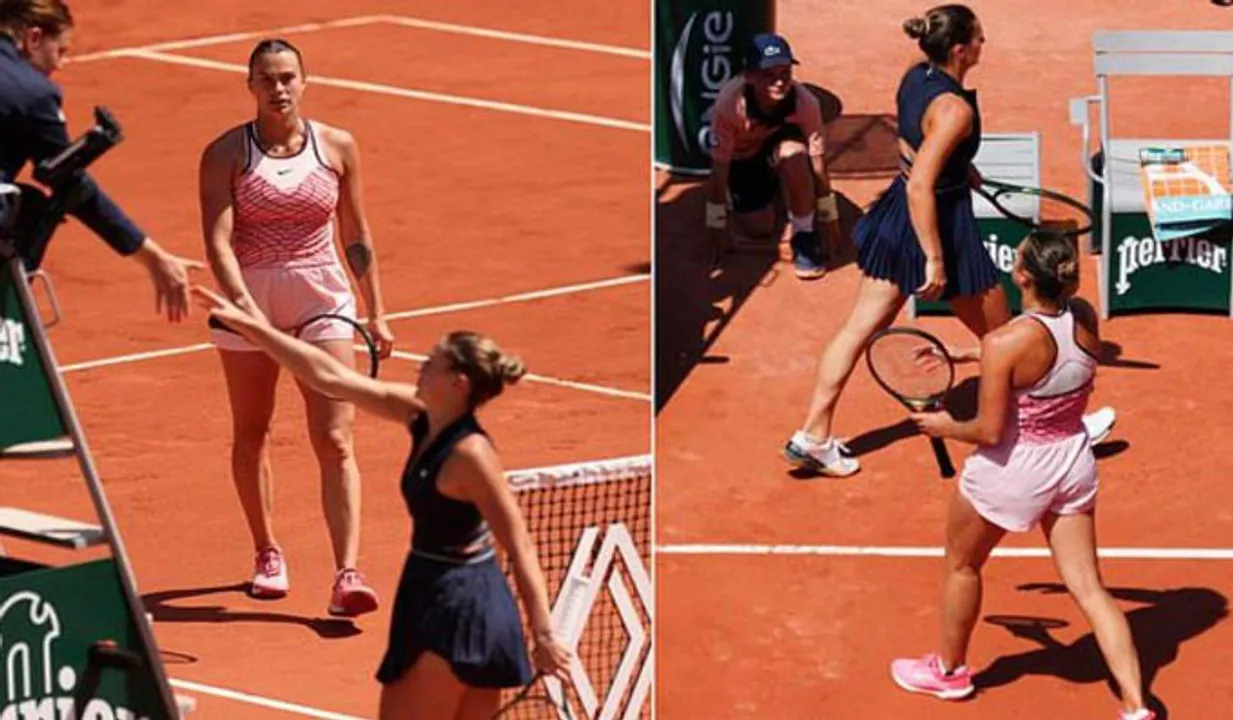 സബലെന്‍കയ്ക്ക് ഹസ്തദാനം നല്‍കാതെ യുക്രൈന്‍ താരം; പരിഹസിച്ച് കാണികള്‍