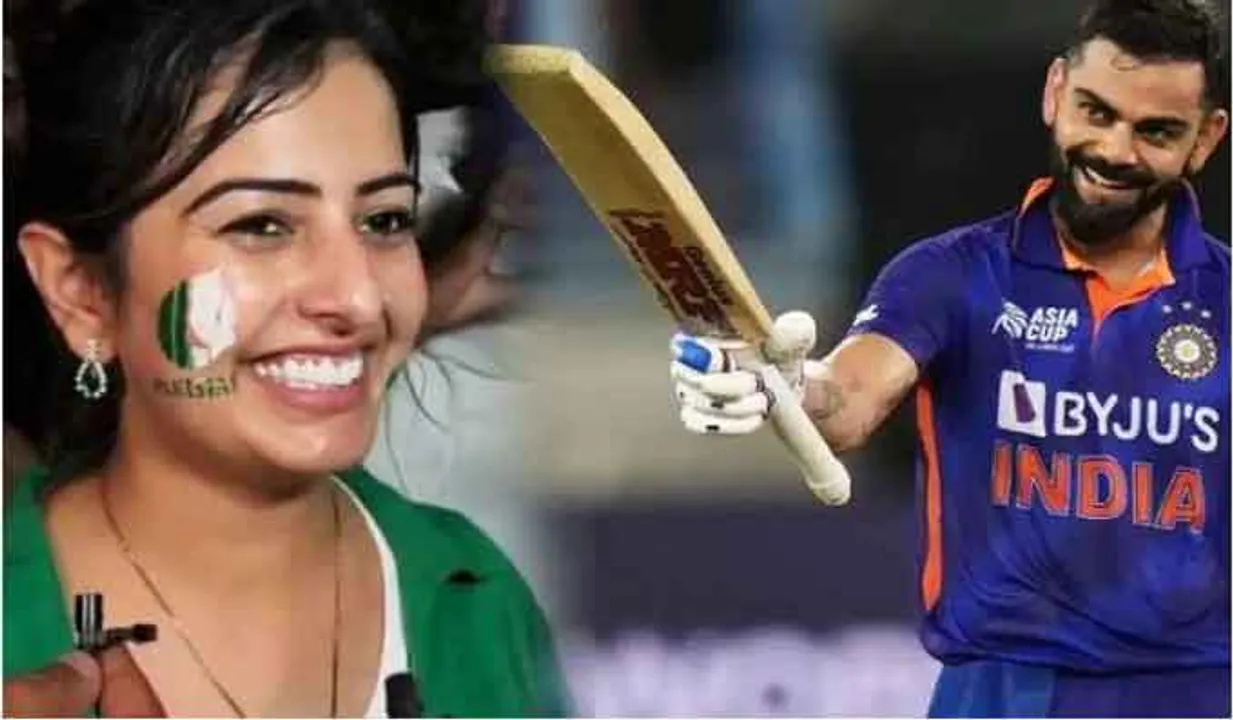 അയൽക്കാരെ സ്നേഹിക്കുന്നത് തെറ്റാണോ? കോലിയെ കാണാനെത്തി പാക്ക്‌ വനിത