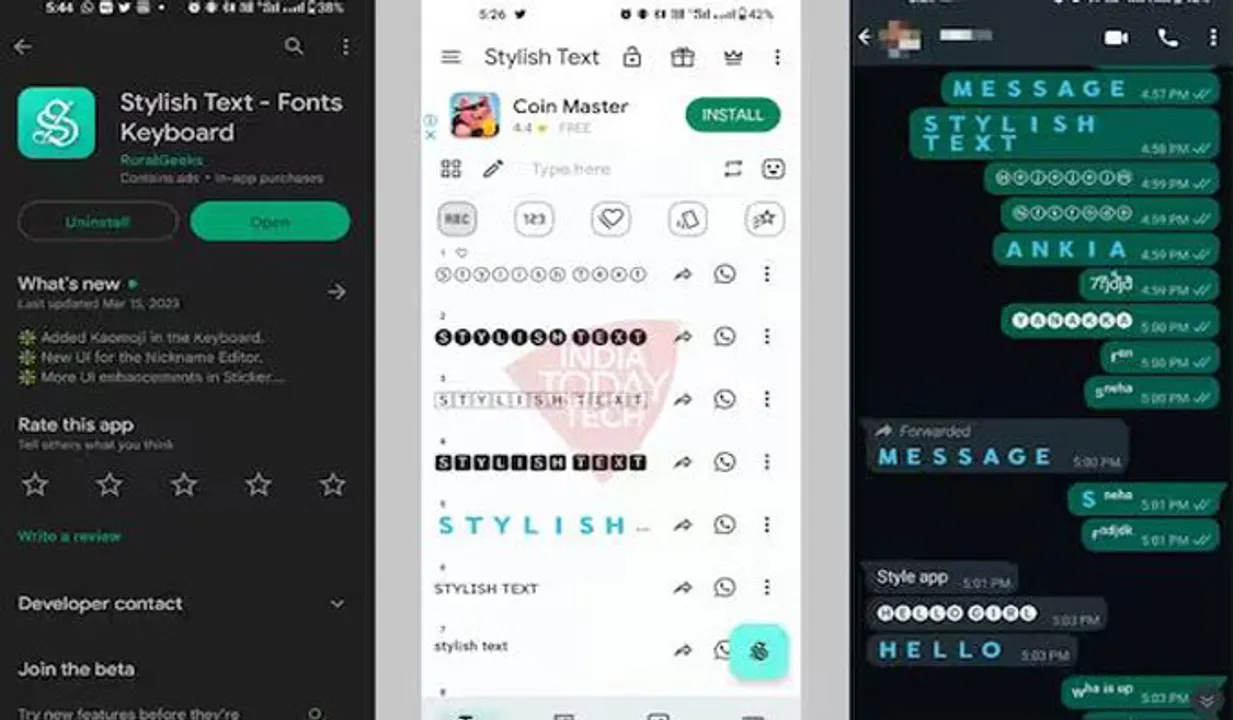 വാട്സ്ആപ്പ് സന്ദേശങ്ങള്‍ ഇനി ബ്ലൂ നിറത്തിലും ഫാന്‍സി ഫോണ്ടുകളിലും അയക്കാം