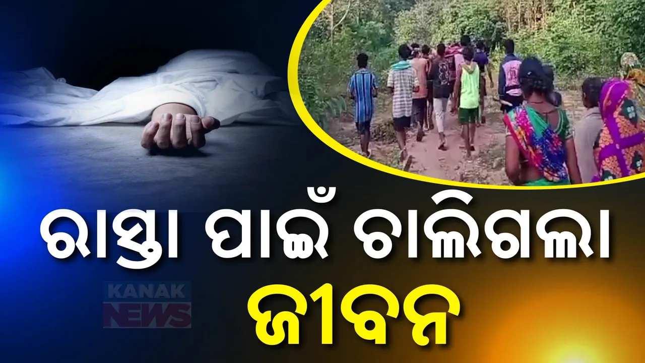  ରାସ୍ତା ନଥିବାରୁ ଆସି ପାରିଲାନି ଆମ୍ବୁଲାନ୍ସ । ଚିକିତ୍ସାରେ ବିଳମ୍ବ ଯୋଗୁଁ ଆଖିବୁଝିଲେ ଗର୍ଭବତୀ