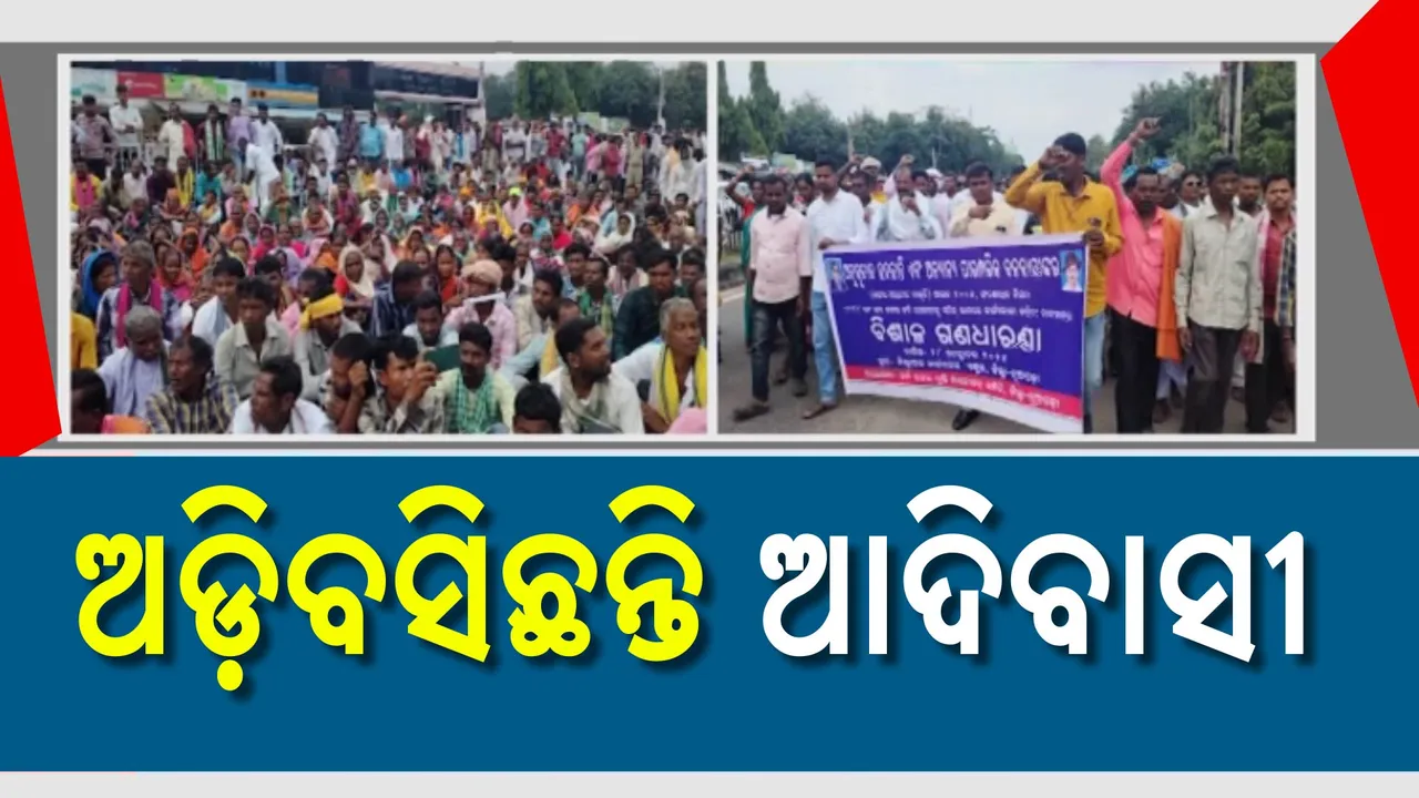  ଅଧିକାର ପାଇଁ ଆଦିବାସୀଙ୍କ ଲଢେଇ; ଜିଲ୍ଲା ମୁଖ୍ୟାଳୟରେ ଗର୍ଜନ କଲେ ଶହଶହ ବନବାସୀ