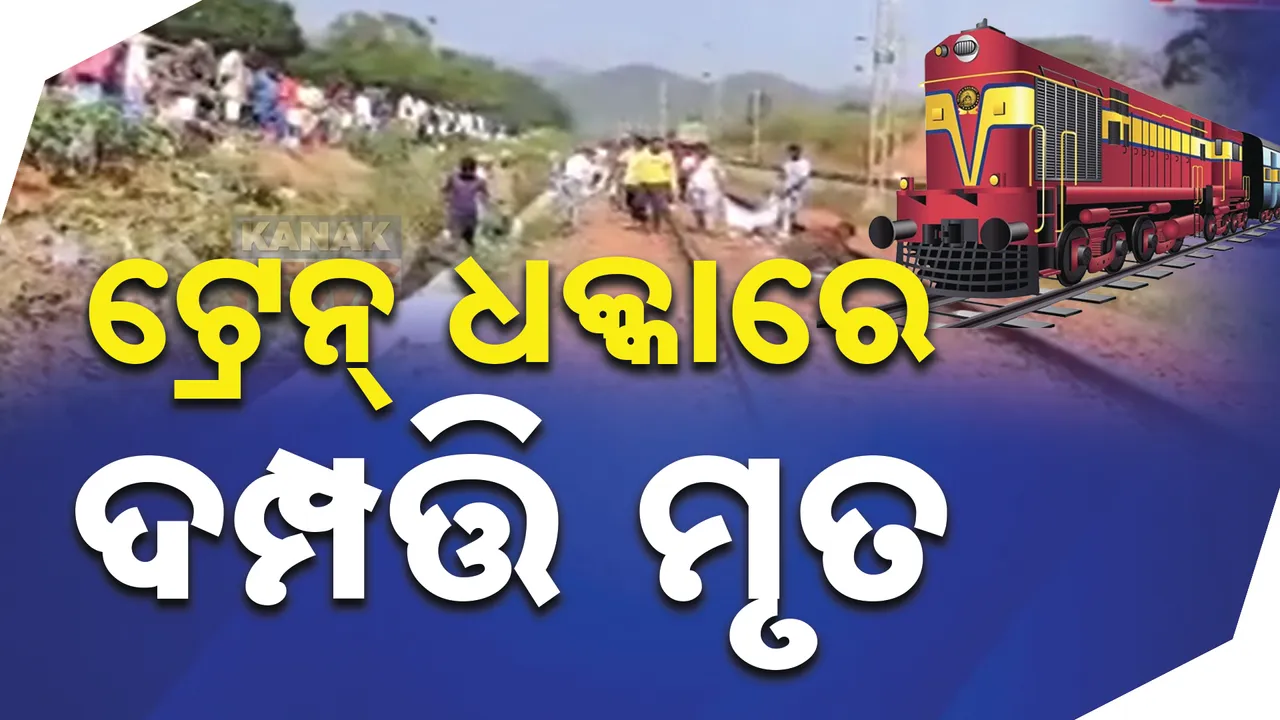  ଟ୍ରେନ୍‌ ଧକ୍କାରେ ଦମ୍ପତ୍ତି ମୃତ । ଗାଁ ଗାଁ ବୁଲି ବ୍ୟବସାୟ କରୁଥିଲେ ସ୍ବାମୀ-ସ୍ତ୍ରୀ