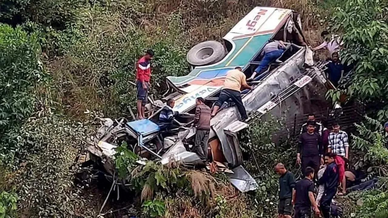  Bus accident-- Photograph: (Bus accident--) 