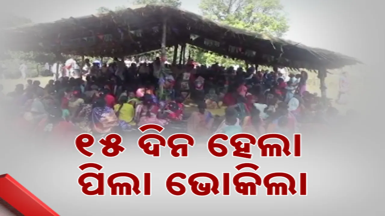 ୧୫ ଦିନ ହେଲା ପିଲା ଭୋକିଲା Photograph: (kanaknews) 