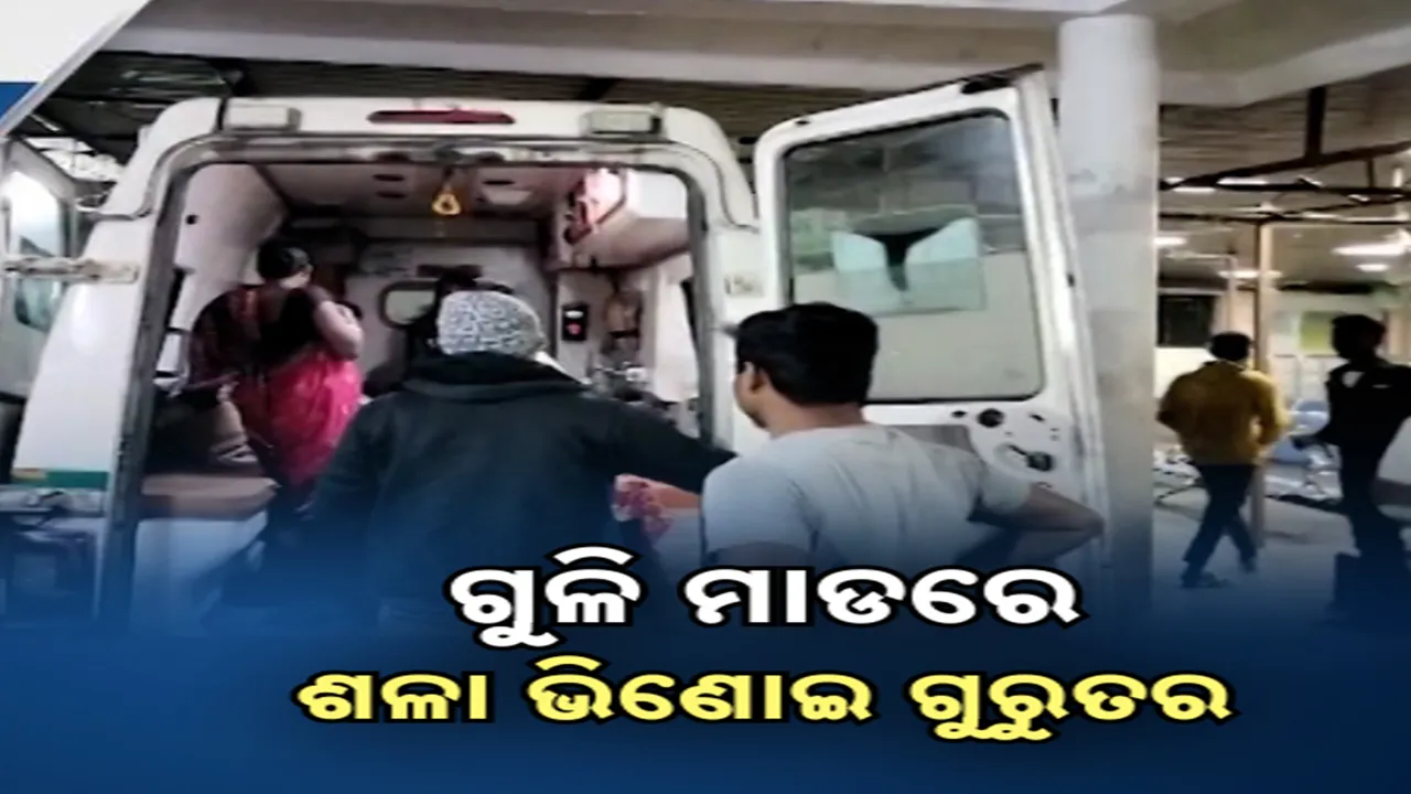  ଗୁଳି ମାଡରେ ଶଳା ଭିଣୋଇ ଗୁରୁତର Photograph: (kanaknews) 