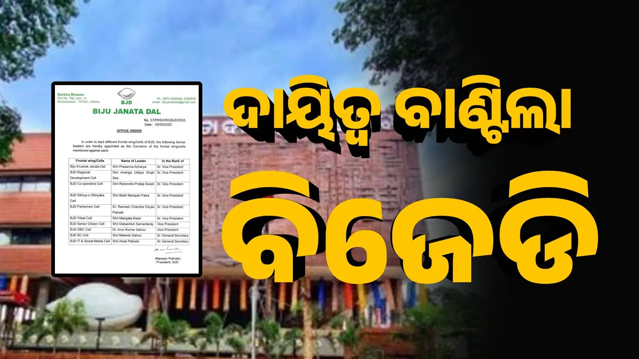  ଦାୟିତ୍ୱ ବାଣ୍ଟିଲା ବିଜେଡି Photograph: (kanak news) 