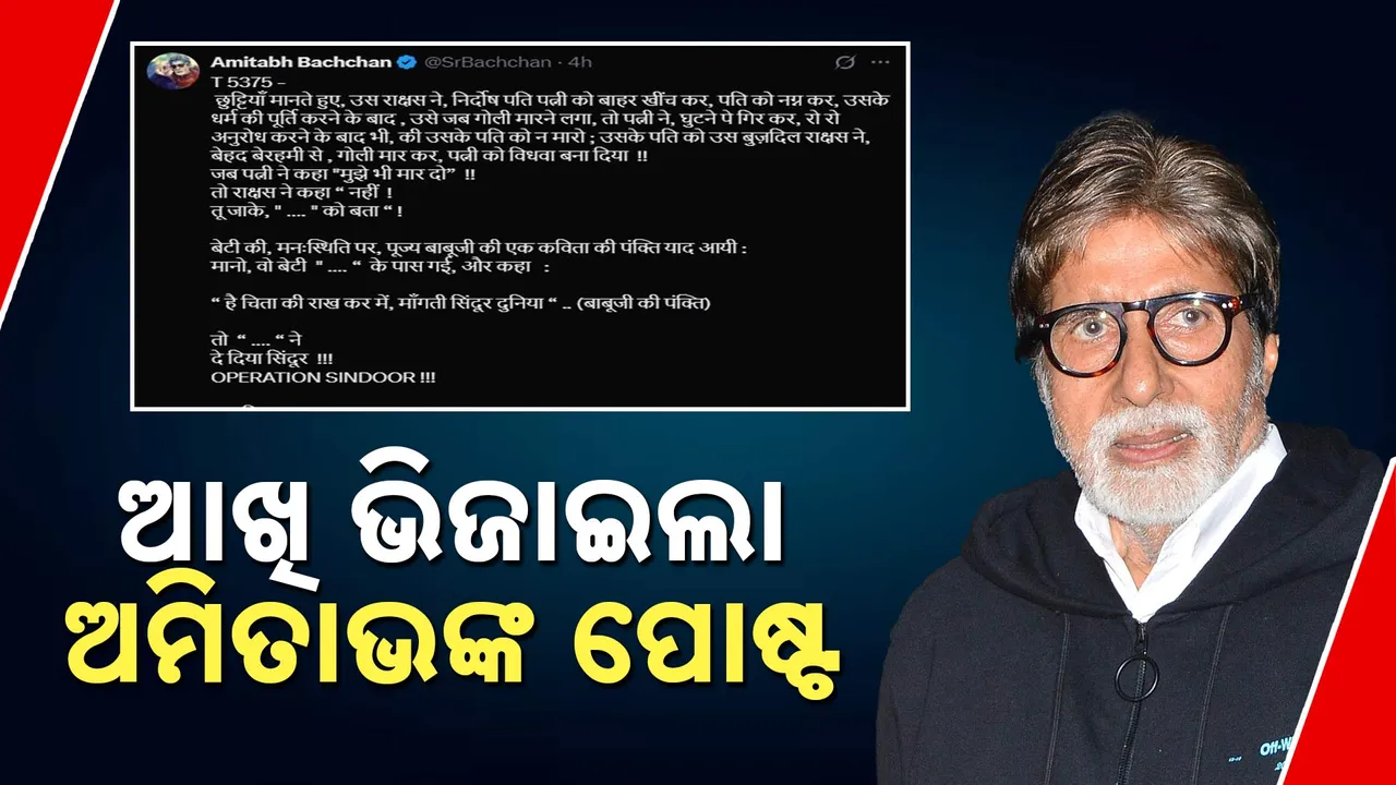  ଆଖି ଭିଜାଇଲା ଅମିତାଭଙ୍କ ପୋଷ୍ଟ, କବିତାରେ ସେନାଙ୍କୁ କଲେ ପ୍ରଶଂସା