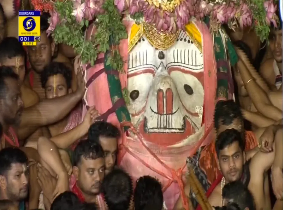  ଚାଲିଛି ମହାପ୍ରଭୁ ଜଗନ୍ନାଥଙ୍କ  ଆଡ଼ପ ବିଜେ । ପାଛୋଟି ଆଣୁଛନ୍ତି ସେବାୟତ, ଭକ୍ତିରେ ବିଭୋର ଭକ୍ତ