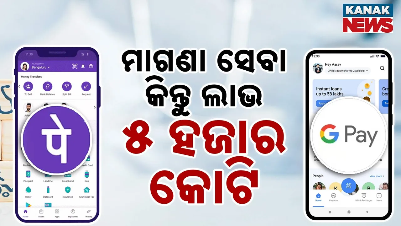  ମାଗଣା ସେବା ଯୋଗାଉଛନ୍ତି ଗୁଗୁଲ୍ ପେ ଓ ଫୋନ ପେ, ହେଲେ ଜାଣନ୍ତୁ କିଭଳି କଲେ ୫ ହଜାର କୋଟି ଟଙ୍କାର ଲାଭ