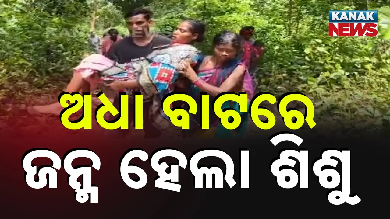  ଦୁର୍ଗମ ଅଞ୍ଚଳରେ ଜନନୀ ଯନ୍ତ୍ରଣା, ଗାଁରେ ପହଂଚିପାରିଲାନି ଆମ୍ବୁଲାନ୍ସ, ଅଧାବାଟରେ ଜନ୍ମ ହେଲା ନବଜାତକ