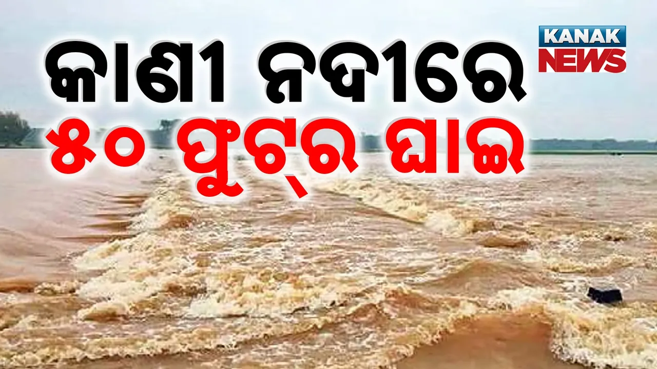  କାଣୀ ନଦୀରେ ୧୦୦ ଫୁଟ୍‌ର ଘାଇ Photograph: (KanakNews) 