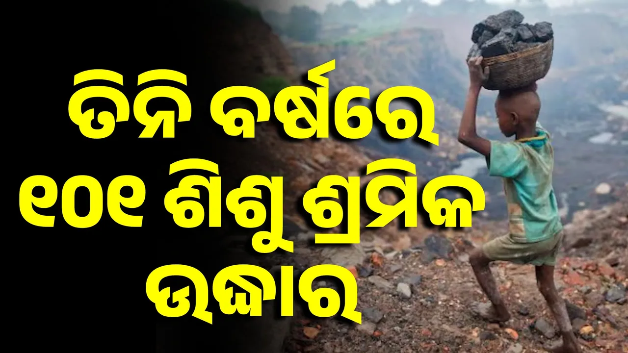  ତିନି ବର୍ଷରେ ଉଦ୍ଧାର ହେଲେଣି ୧୦୧ ଶିଶୁ ଶ୍ରମିକ