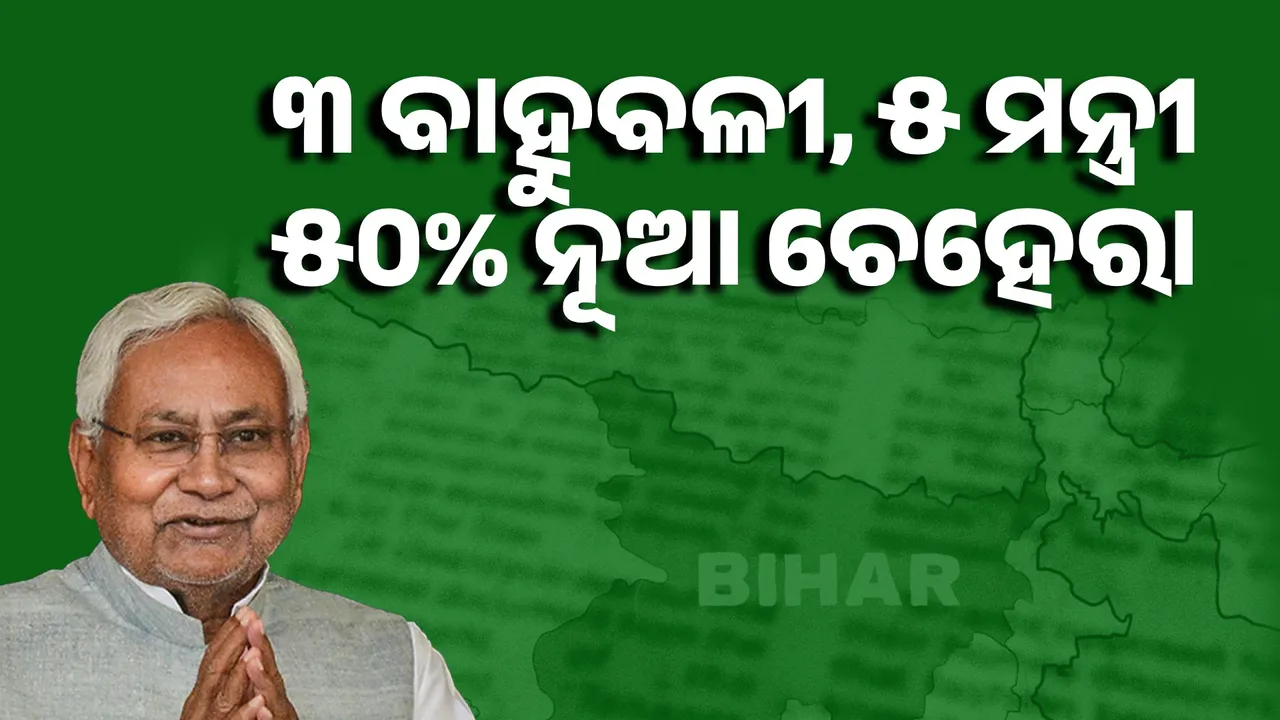  ୩ ବାହୁବଳୀ, ୫ ମନ୍ତ୍ରୀ, ୫୦% ନୂଆ ଚେହେରା ; ଜେଡିୟୁ ପ୍ରାର୍ଥୀ ଘୋଷଣା ପଛର ଅସଲ କଥା
