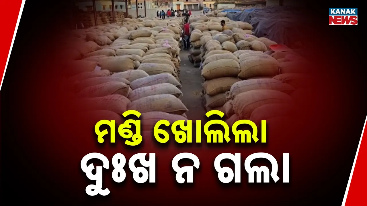  ଖୋଲିଲା ମଣ୍ଡି, ହେଲେ ଉଠୁନି ଧାନ, ଆନ୍ଦୋଳନ ଚେତାବନୀ ଦେଲେ ଚାଷୀ