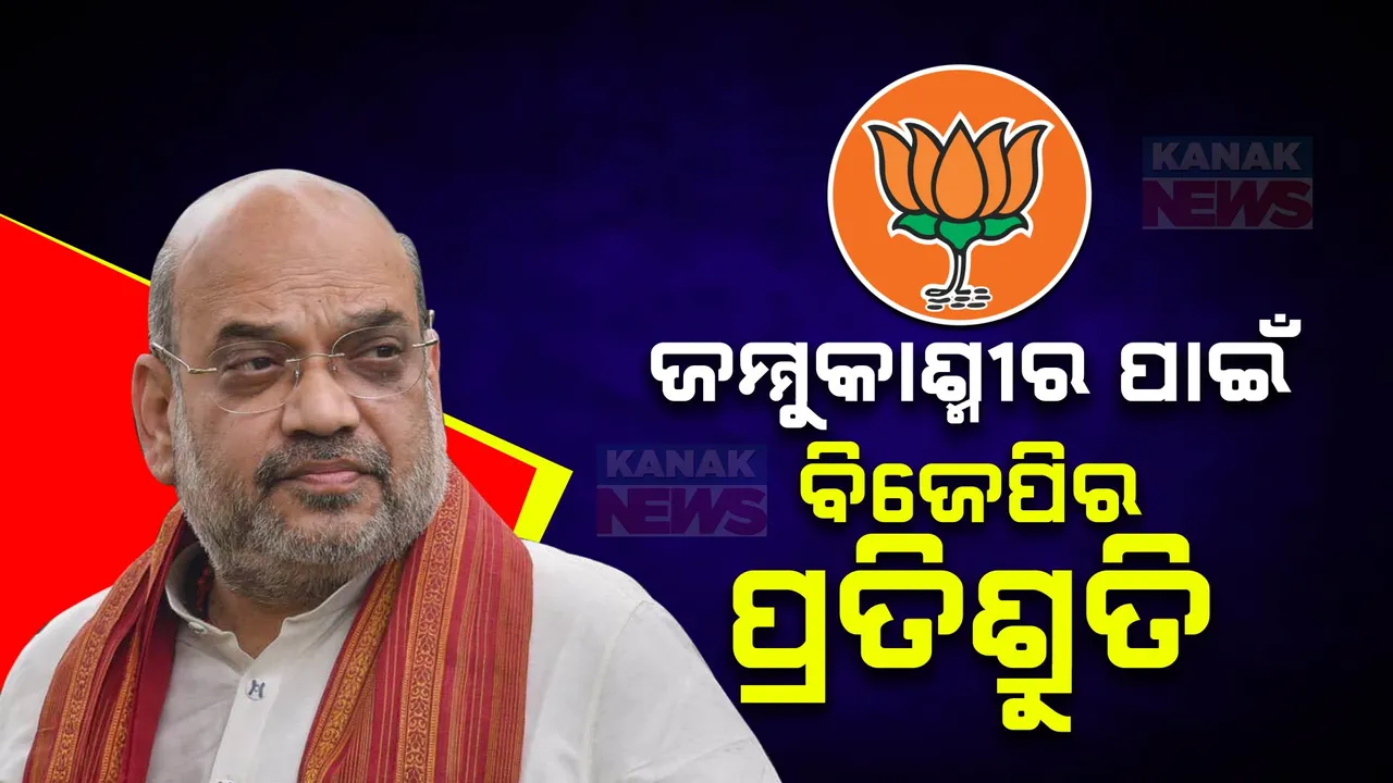  ଜମ୍ମୁକାଶ୍ମୀର ପାଇଁ ବିଜେପିର ନିର୍ବାଚନୀ ଇସ୍ତାହାର । ଫେରିବନି ଧାରା ୩୭୦, ଛାତ୍ରଛାତ୍ରୀଙ୍କୁ ମିଳିବ ମାଗଣା କୋଚିଂ