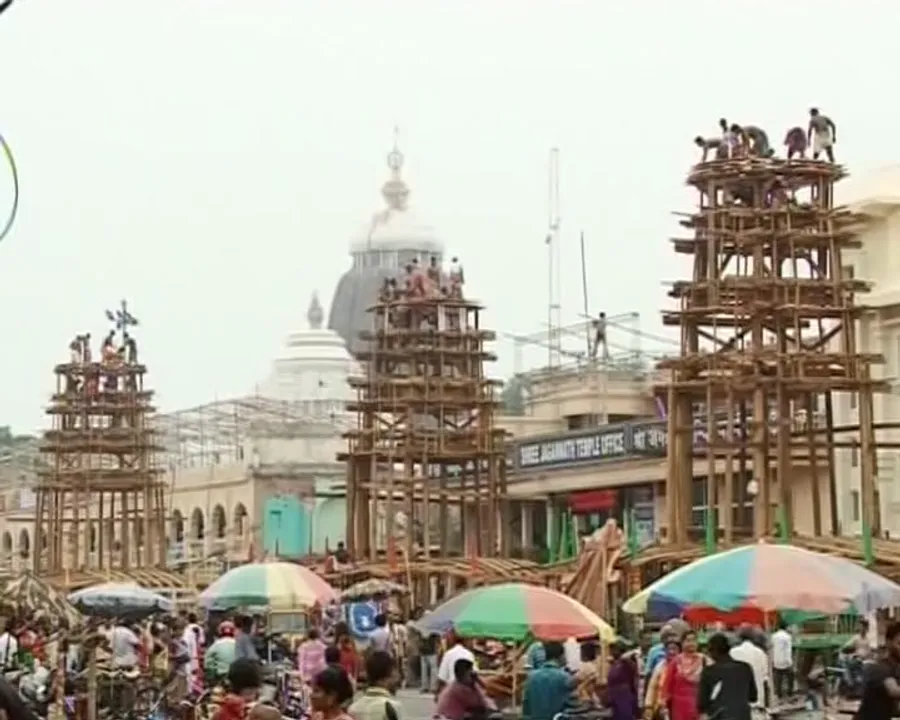  ଘୋଷଯାତ୍ରାକୁ ଆଉ ମାତ୍ର ୪ଦିନ ! ଉଠିଲା ପୋଟଳ, ଆସିଲା ରଥ ଦଉଡି