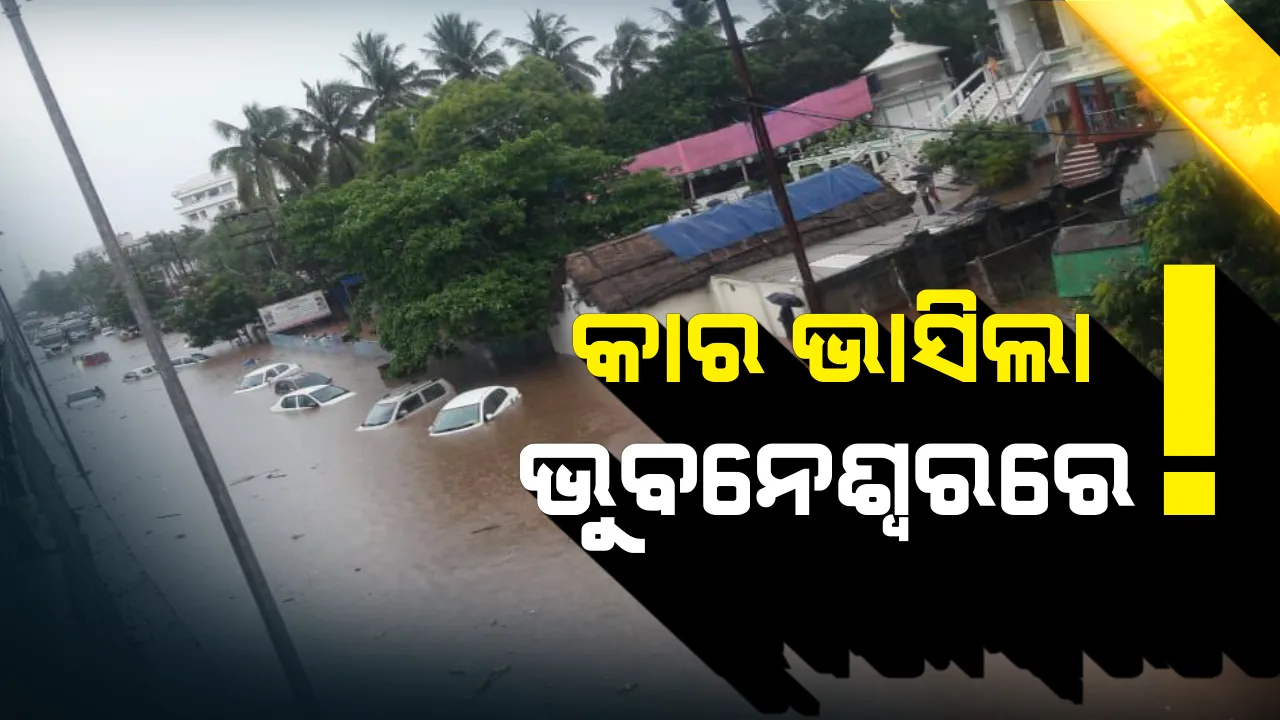  ସ୍ମାର୍ଟ ସିଟିରେ ଭାସିଲା କାର ! ଅସରାଏ ବର୍ଷାରେ ବଦଳିଗଲା ଭୁବନେଶ୍ୱରର ରୂପ । ରାଜଧାନୀରେ ଲୋକ ଦେଖିଲେ ବନ୍ୟାର ପରିସ୍ଥିତି ।