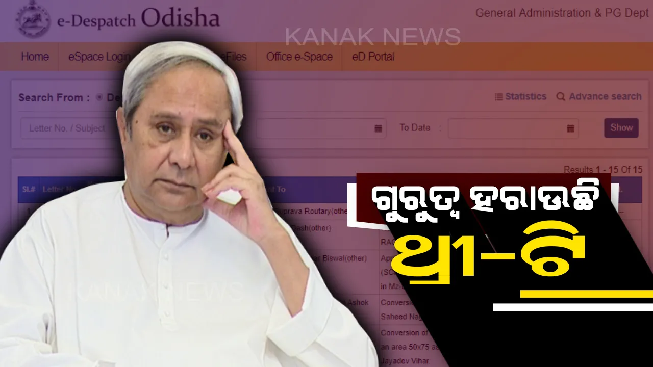  ମୁଖ୍ୟମନ୍ତ୍ରୀଙ୍କ ବିଭାଗରେ ଥ୍ରୀ-ଟି କୁଆଡେ ଗଲା ?